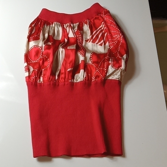 BEBE RIBBED STRETCH SILK SWEATER HALTER TOP BLOUSE JUNIORS WOMANS EXCELLENT COND - Picture 6 of 9